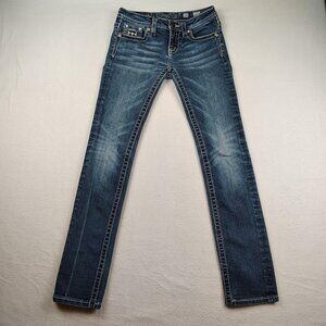 Miss Me Skinny Jeans Girls 14 Houndstooth Sequin Rhinestone  JK6322S